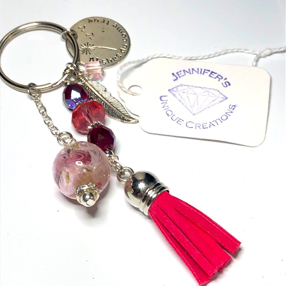 🪩2/$15🪩 keychain pink flower